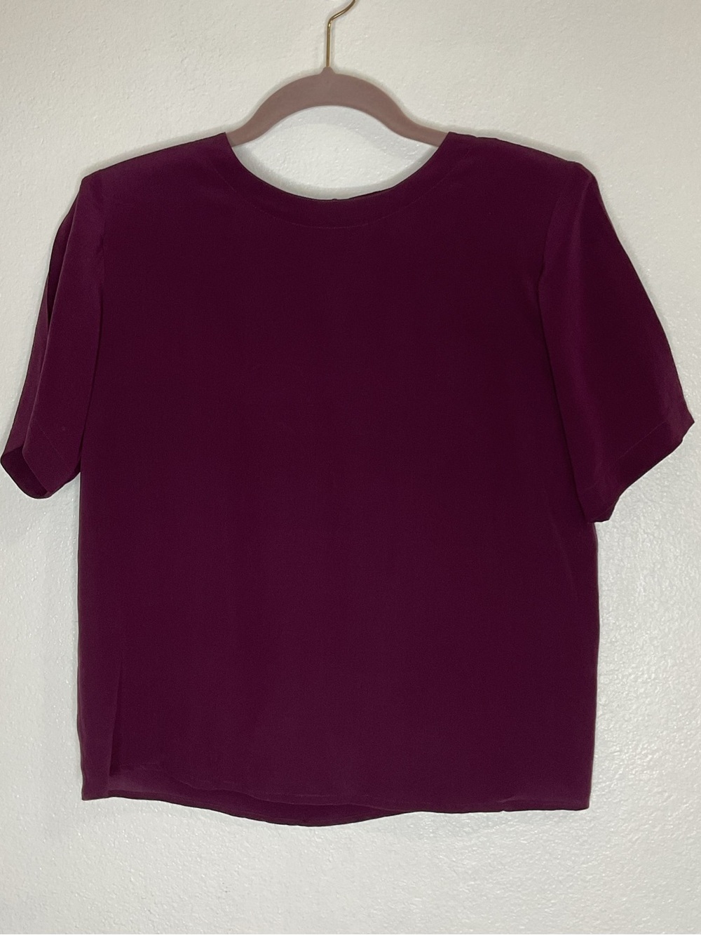 Christie & Jill Silk Blouse Top Short Sleeve T